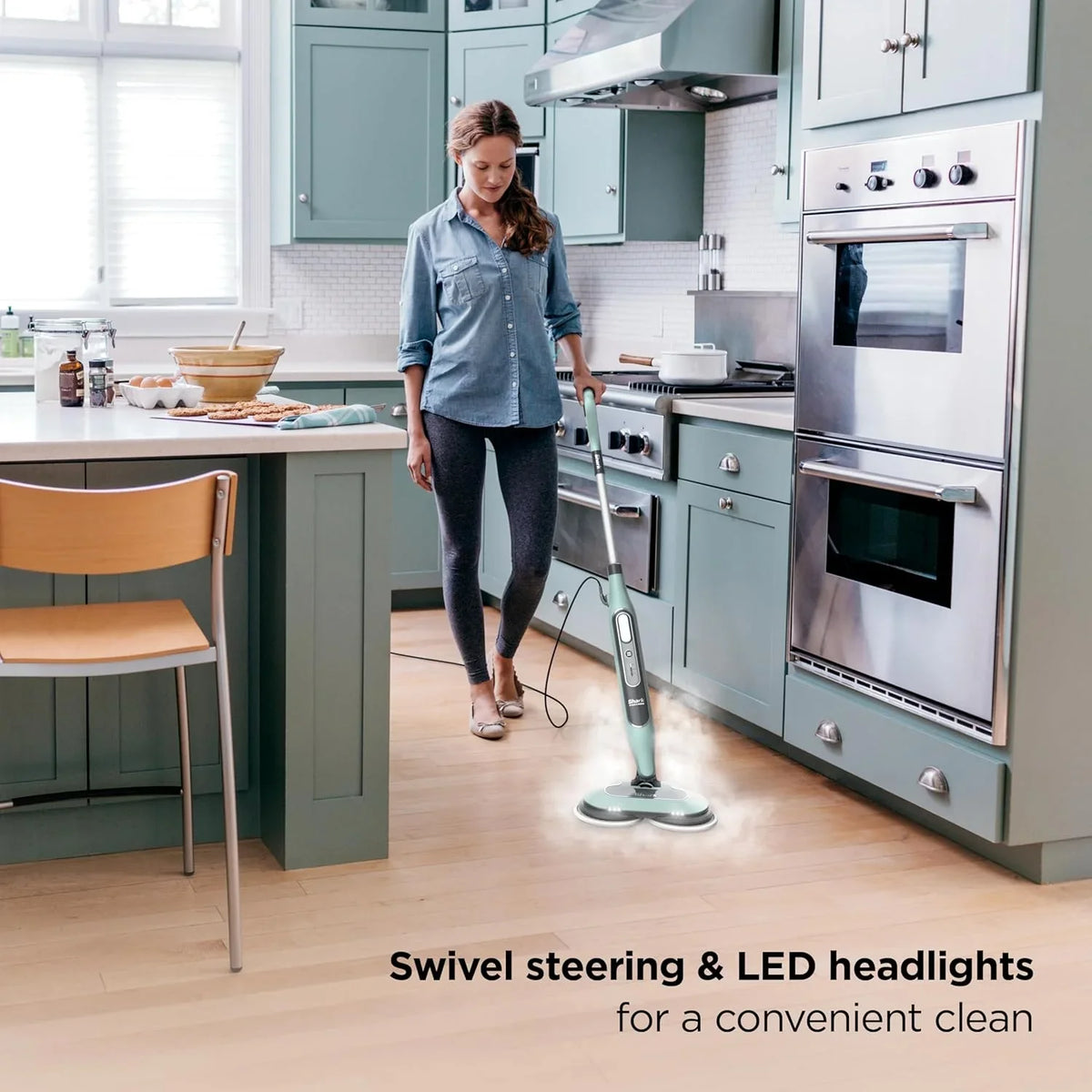 Shark Steam & Scrub Steam Mop, All-in-One Hard Floor Cleaner, Grey, S8001