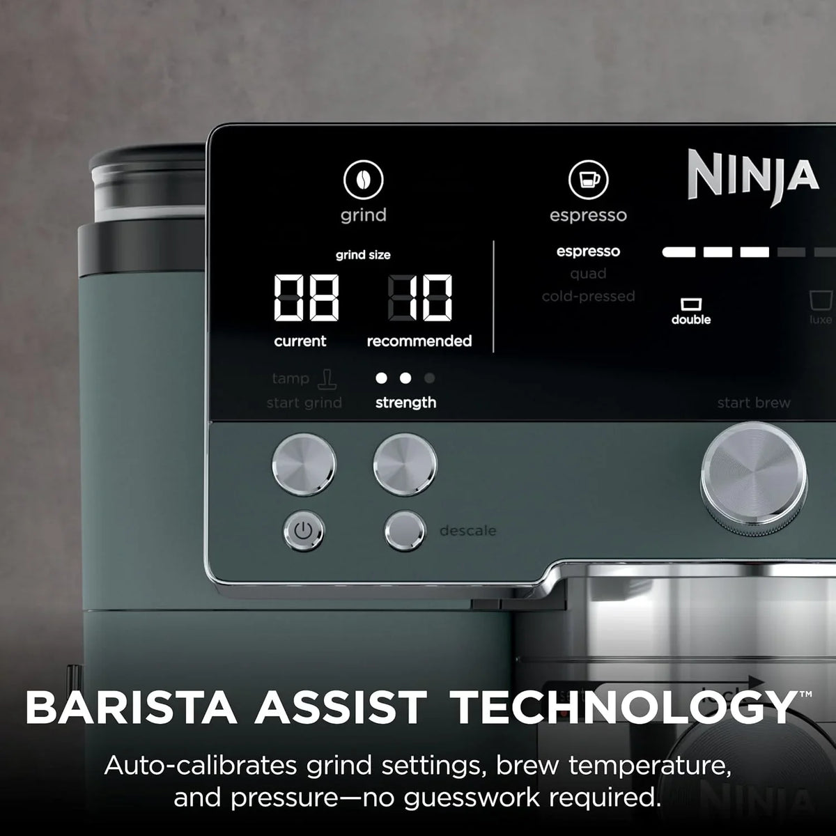 Ninja Luxe Café Premier Espresso, Drip Coffee & Cold Brew, Green, ES601GY