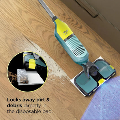 Shark VACMOP Reveal Cordless Vacuum & Spray Mop, Green, VM401