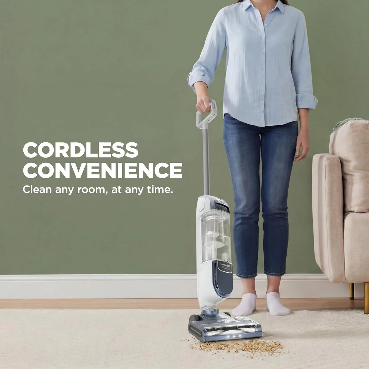Shark Freestyle Max Cordless Upright Vacuum, Stone, SV2002HST