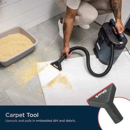 Shark MessMaster Portable Wet/Dry Vac, 3 Tools + Extension Wand, VS101
