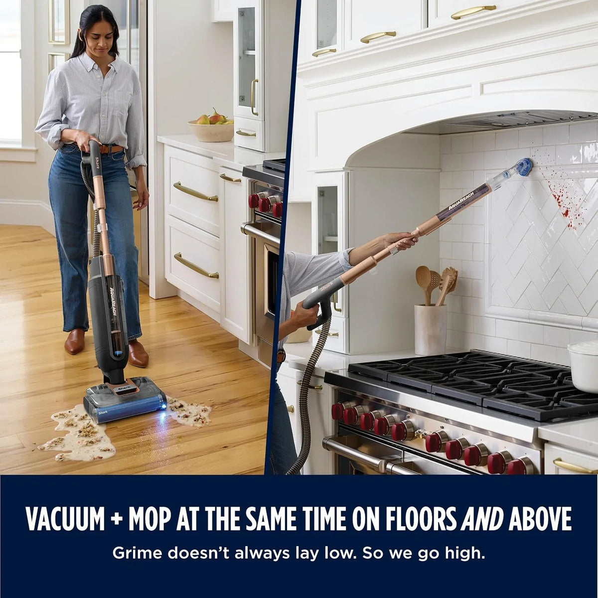 Shark AquaReach PRO Cordless Vacuum + Mop with Reach Wand, Charcoal, WD563