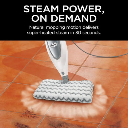 Shark Professional Steam Pocket Mop with 2 Double-sided Pads, White, S3601