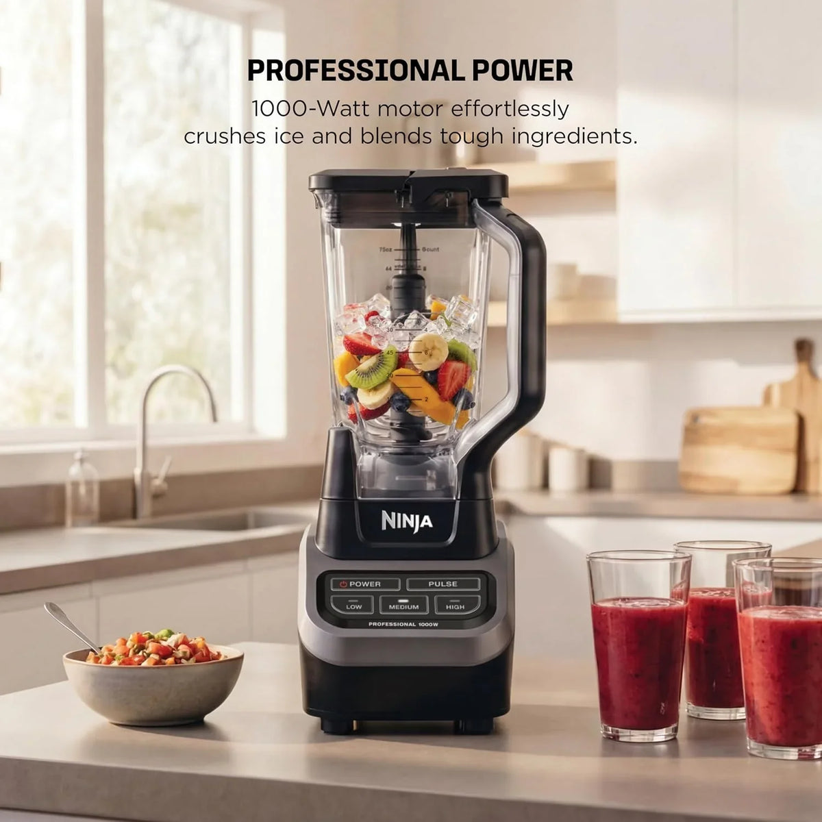 Ninja Professional Blender, 1000W, Total Crushing Tech, 72oz Pitcher, BL610