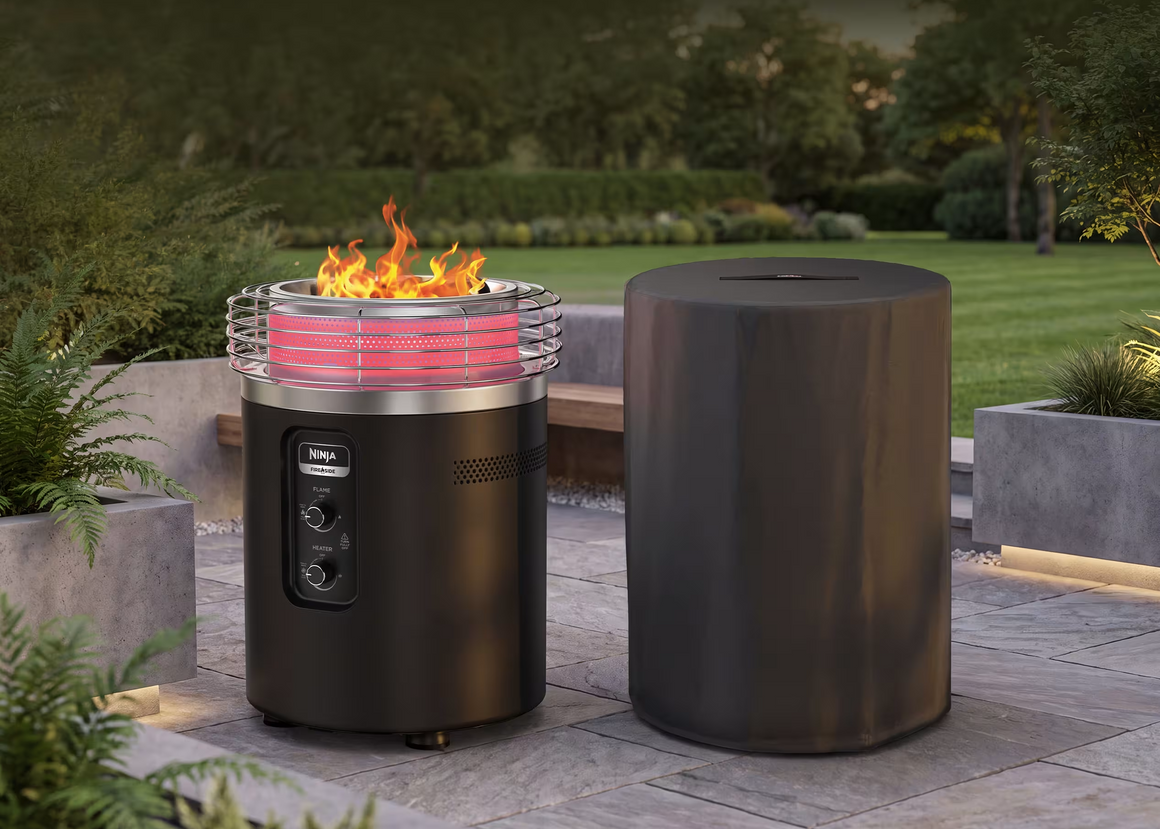 Ninja Fireside360 Outdoor Heater & Fire Pit with Cover Bundle
