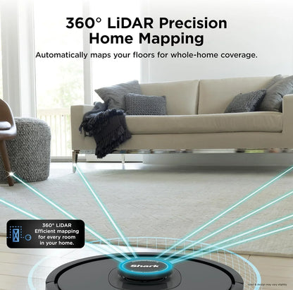 Shark AV2501S AI Ultra Robot Vacuum, with Matrix Clean, Home Mapping, 30-Day Capacity HEPA Bagless Self Empty Base, Perfect for Pet Hair, Wifi, Dark Grey