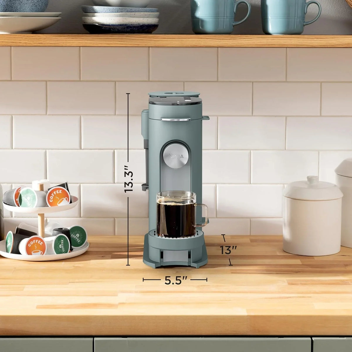 Ninja Pods & Grounds Coffee Maker, K-Cup Compatible, Sage Green, PB051SG