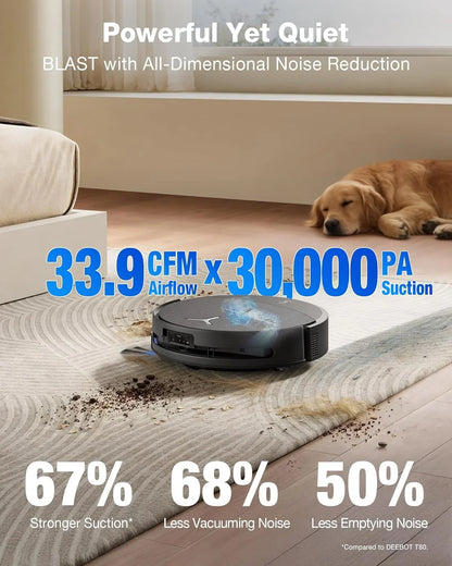 ECOVACS DEEBOT T90 Omni Robot Vacuum and Mop, 30000Pa Blast Suction