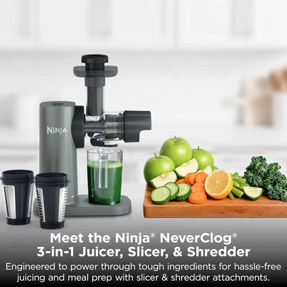 Ninja NeverClog 3-in-1 Juicer, Slicer & Shredder, 32oz Vessel, JC152
