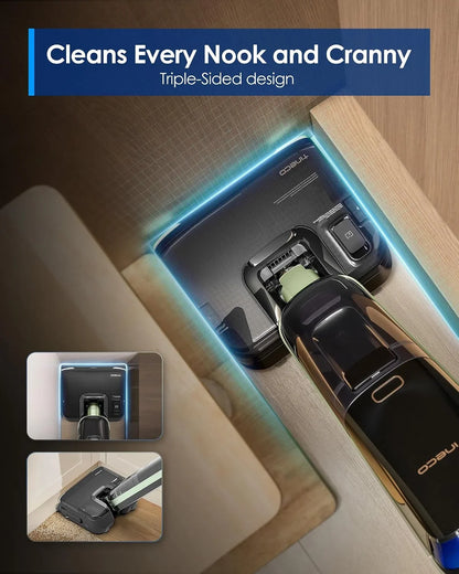 Tineco Floor ONE S7 Master Wet Dry Vacuum Cleaner, 23kPa Suction Vacuum Mop with DustReveal Green Headlight, 65 Min Runtime, 185°F Flashdry, 3.9inch Ultra-Slim Stretch Mop