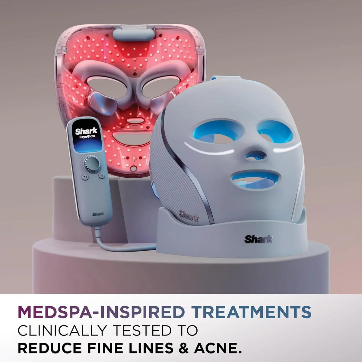 Shark CryoGlow LED Face Mask in Blue Frost, FW312