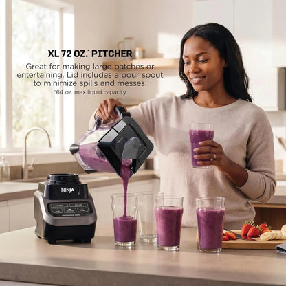 Ninja Professional Blender, 1000W, Total Crushing Tech, 72oz Pitcher, BL610