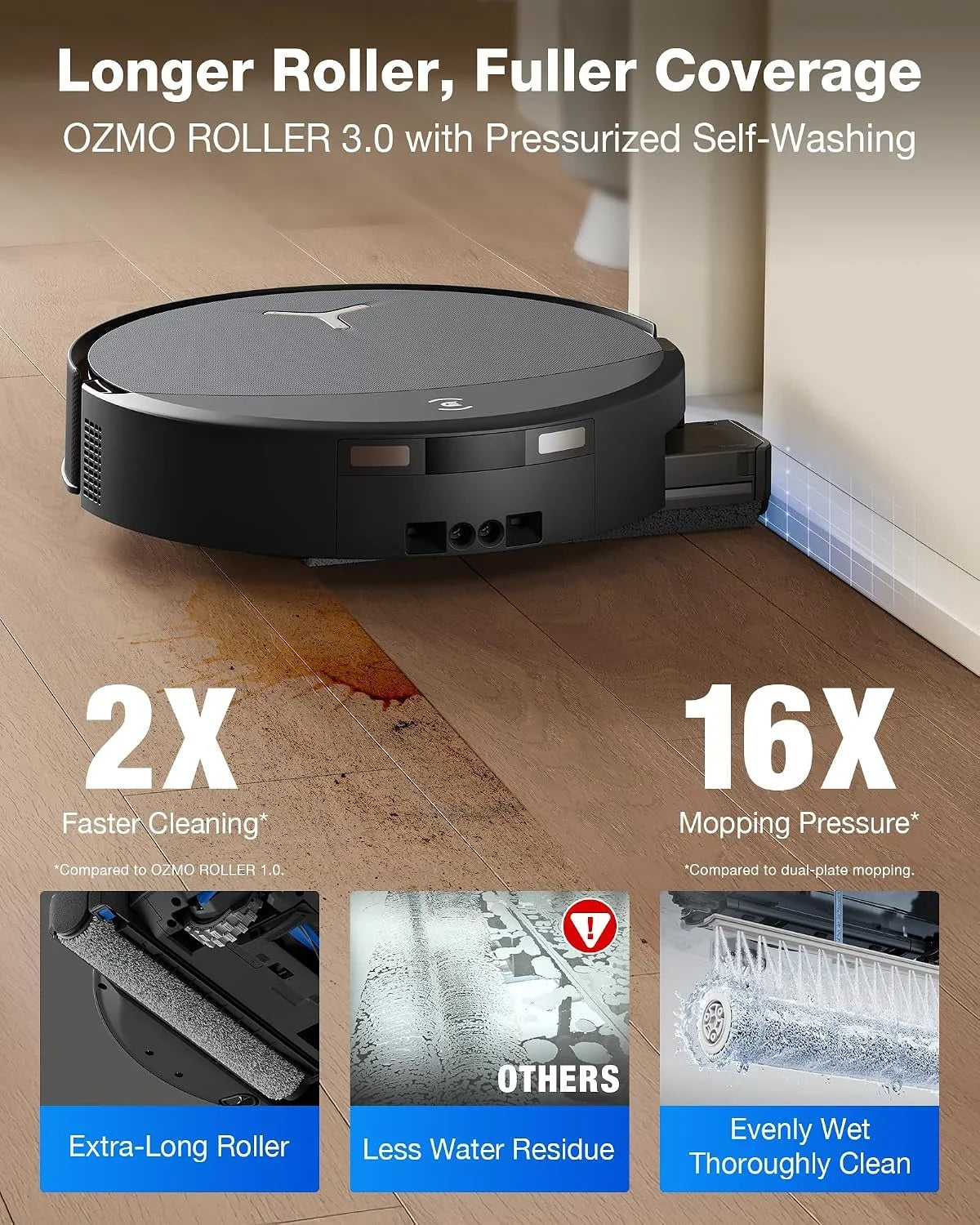ECOVACS DEEBOT T90 Omni Robot Vacuum and Mop, 30000Pa Blast Suction