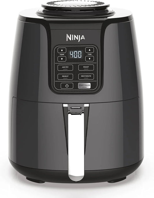 Ninja Air Fryer, 4 Qt Capacity, 4-in-1 Crisp, Roast, Reheat, and Dehydrate, Dishwasher Safe Parts, 105°F-400°F, 1550 Watt, Grey, AF101