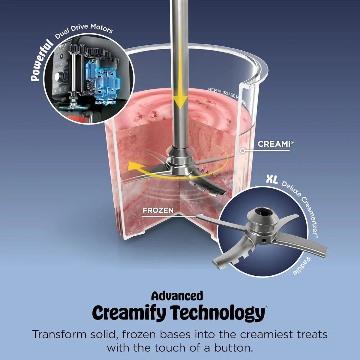 Ninja CREAMi XL Deluxe 11-in-1 Ice Cream & Frozen Treat Maker, NC501
