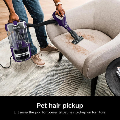 Shark Lift-Away Upright Vacuum, PowerFins, No Hair Wrap, Eggplant, ZD201