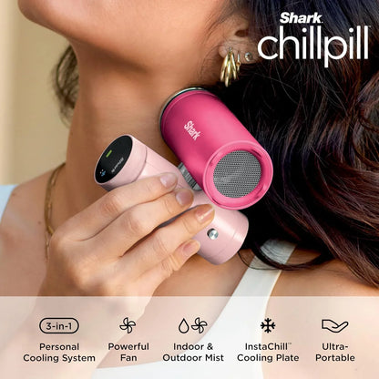 Shark ChillPill 3-in-1 Fan, Mist and Cooling Plate, Rose Gold, FA022GD