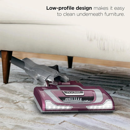 Shark Rocket Pet Plus Corded Stick Vacuum, XL Cup, Bordeaux/Silver, HV322