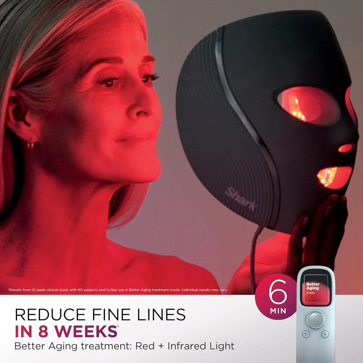 Shark CryoGlow LED Face Mask in Blue Frost, FW312