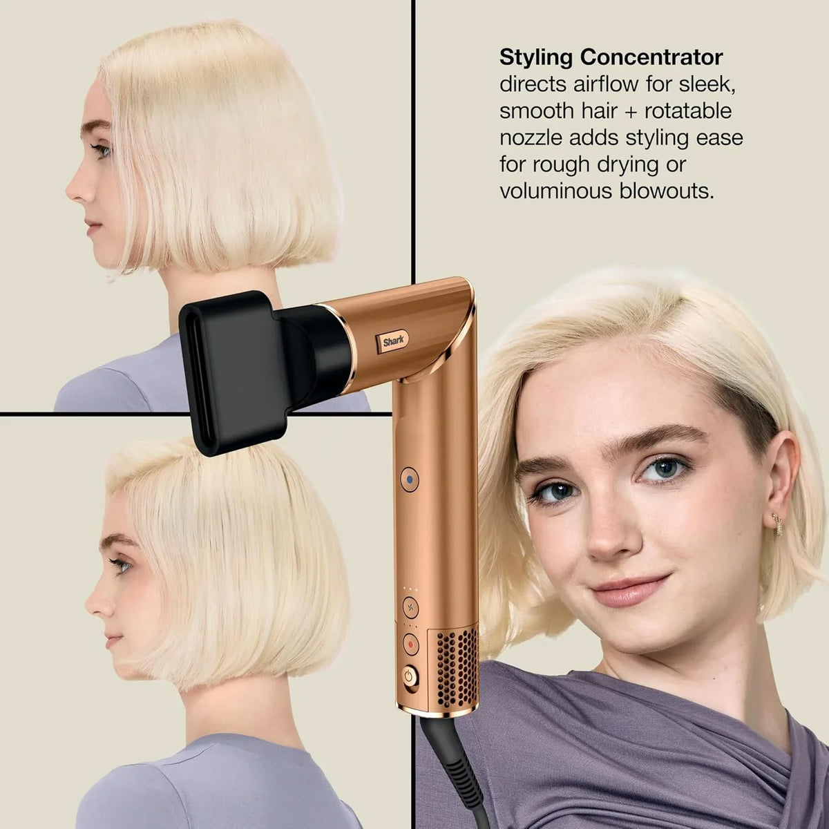 Shark FlexStyle, Air Multi-Styler & Drying System, Coanda, Copper, HD433CP