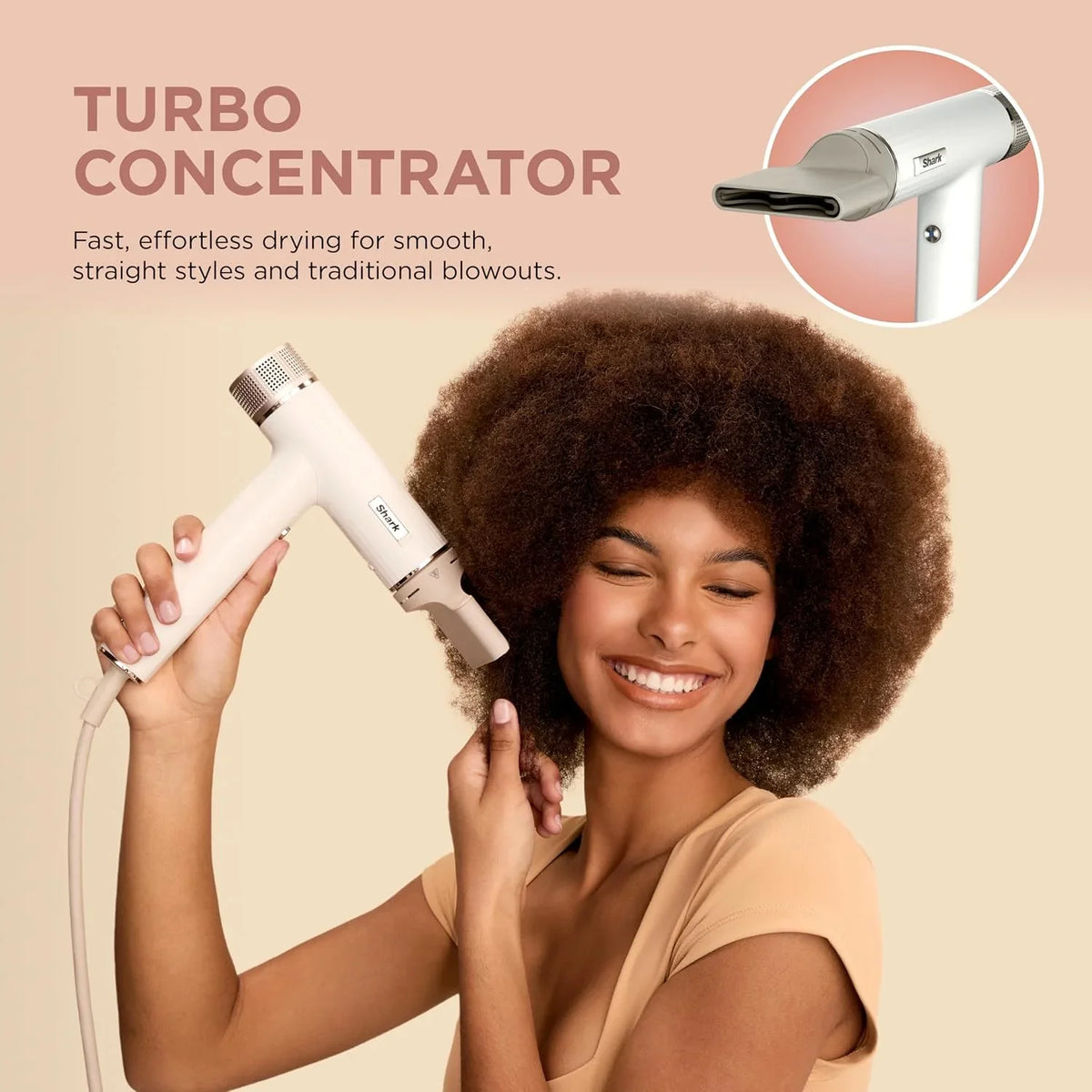 Shark SpeedStyle Ionic Hair Dryer w/Concentrator, Lightweight, HD301