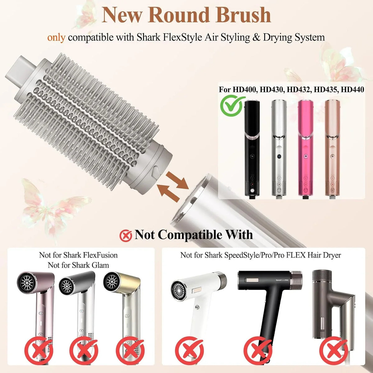 Round Volumizing Brush for Shark FlexStyle Attachment