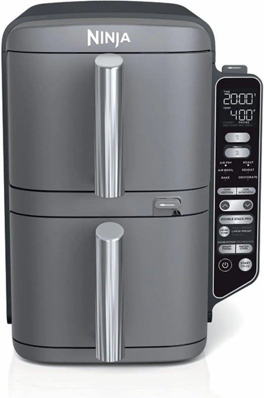 Ninja DoubleStack XL Smart Air Fryer, 10 Qt, 6-in-1, Grey, SL451