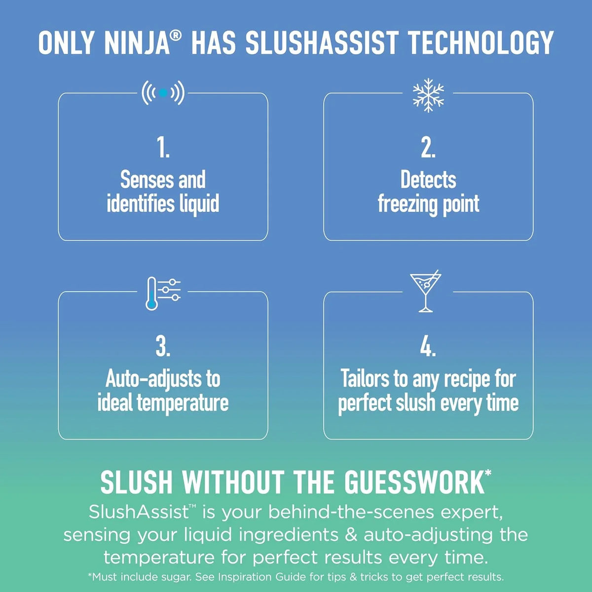Ninja SLUSHi XL Smart Frozen Drink Maker and SLUSHi Machine, with SlushAssist Technology, 128 Oz Capacity, Sodas, Margaritas, Frappes, Milkshakes and More, Crema, FS601BR