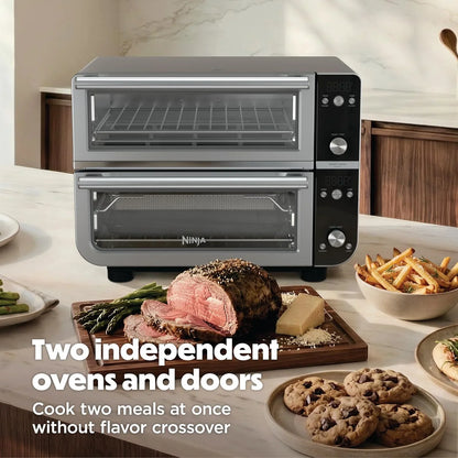 Ninja Double Oven Pro Smart XL, 30.2 Qt, 12-in-1, Stainless Steel, DCT801